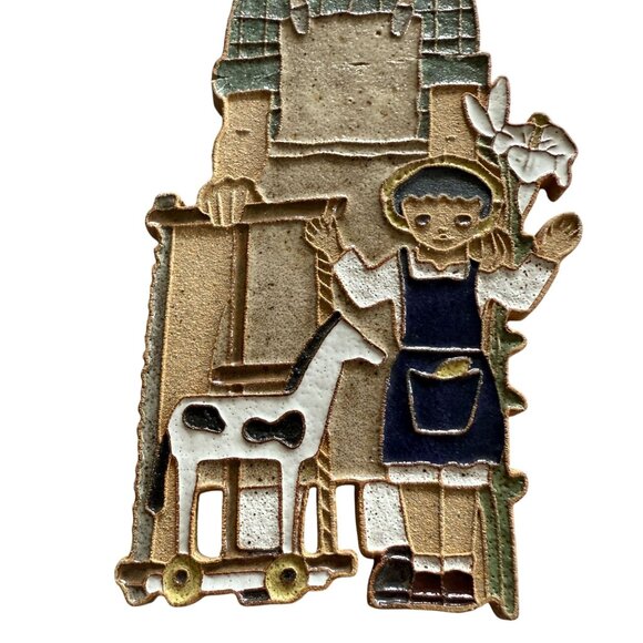 St Andrew's Abbey St Joseph the Carpenter Religious Wall Plaque Handmade Ceramic - Picture 6 of 9